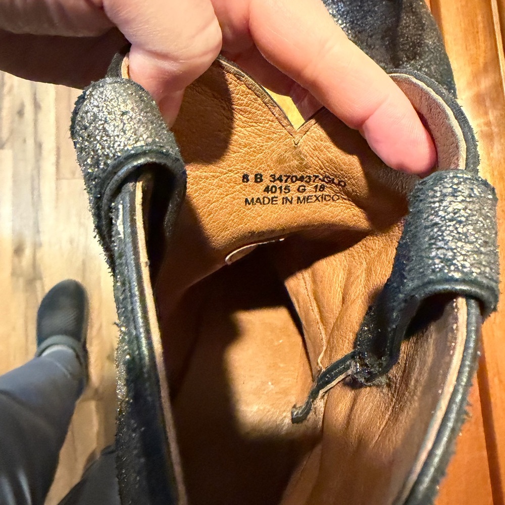 Frye Sparkly Black Cowboy Boots - Picture 3 of 5